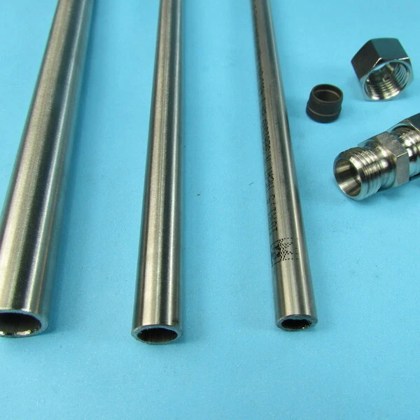 HÖRR EDELSTAHL Edelstahl Rohr Ø 5 - 12 mm 2 + 2,5 m Hydraulikrohr biegbar Leitung DIN 17458