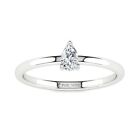 18Kt White Gold 0.23 Ct Lab-Grown Diamond Engagement Pear Ring For Women