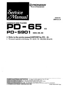 Service Manual-Anleitung für Pioneer PD-65, PD-S901  - Picture 1 of 1
