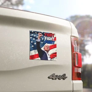Trump Fight! Fight! Fight! 2024 Car Magnet 5"x5" P.A. Rally Design Maga - Picture 1 of 5