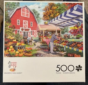 Buffalo Games jigsaw puzzle; complete; Grandpa's Farm Market; 500 pcs #28 - Picture 1 of 2