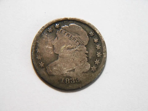 1833 G-/AG Capped Bust Silver Dime,  Nice *Low Priced* Vintage Coin to collect Cover