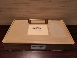 10 GooKi brass cabinet Handles 3 3/4 Hole. 4 1/2 Long - Picture 1 of 5