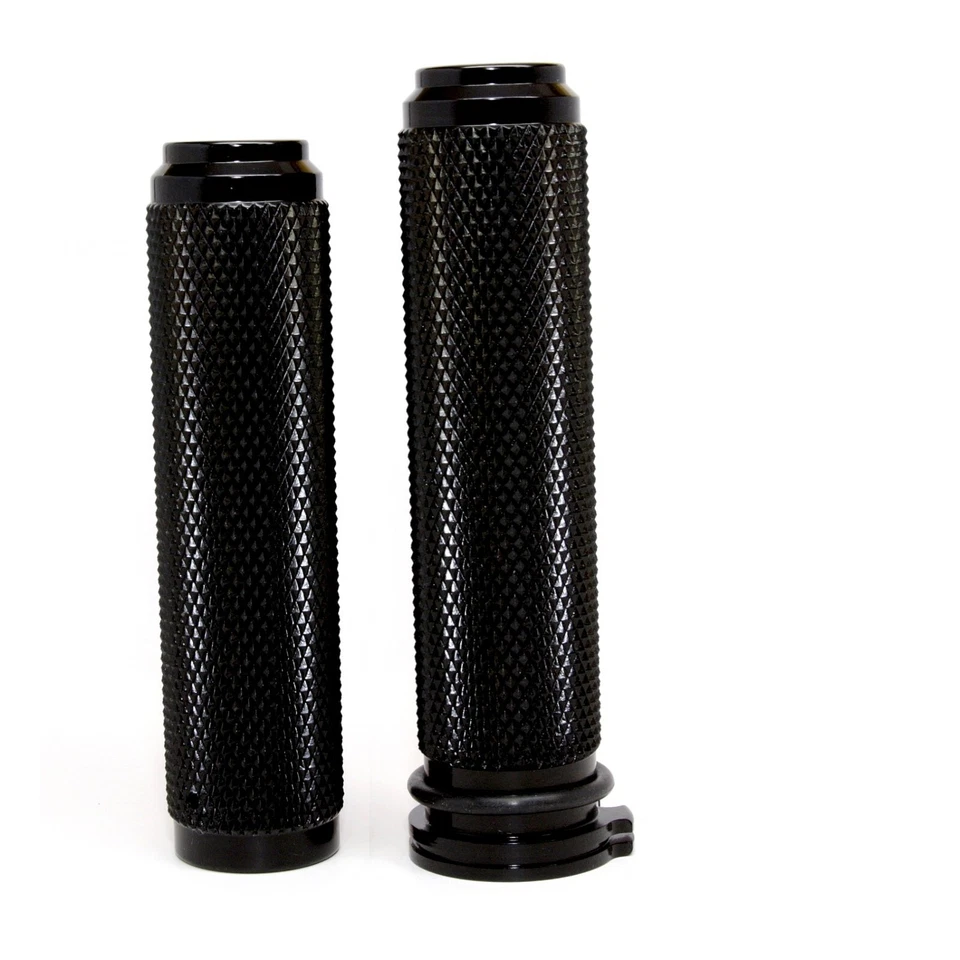 Motorcycle Grips for Harley Davidson 1 inch Bars - Black Anodized - Image 1 of 1