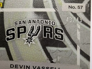 NBA 2022-23 Panini Court Kings #57 Devin Vassell 43/49 - Imagen 1 de 4