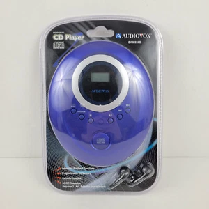 NUEVO Reproductor de CD personal portátil Audiovox DM8220B auriculares con cable azules sellados - Imagen 1 de 9