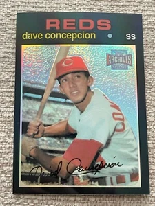 2001 TOPPS ARCHIVES RESERVE REPRINT DAVE CONCEPCION REFRACTOR ROOKIE CARD Reds - Picture 1 of 2