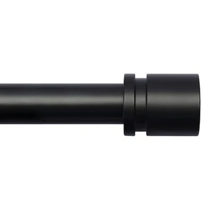 Curtain Rods for Windows 16 to 48 or 60 Inches Max Adjustable Length 1 Inch Diam - Picture 1 of 7
