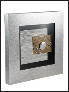 RELIEF Bild m. Glas 3D Wandbehang medium "ART" 46 x 46 cm erhabene Form -09- - Bild 1 von 2