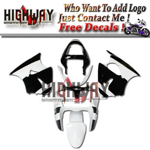 Fairings Fit Kawasaki Ninja ZX-6R 636 00-02 ABS Fairing Kit Bodywork White Black - Picture 1 of 1