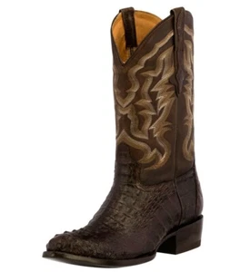 Botas de Vaquero para Hombres Cuero Cocodrilo Piel de Cuerno Marrón Talla 7.5-9.5, 11, 13.5 - Imagen 1 de 5