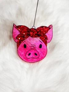 ¡Cerdo con Arco Coche Freshie Molde Silicona! - Imagen 1 de 2