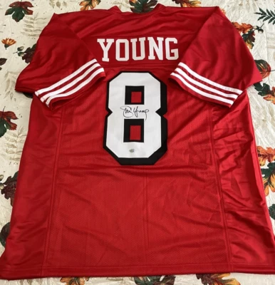 Camiseta Steve Young Autógrafo San Francisco 49ers *GTSM Player Holo Certificado de Autenticidad* FIRMADA Foto 1 de 4