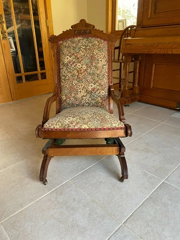 Antique Victorian  Coil Spring Loaded Rocking Chair Cover