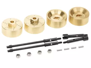 Brass 19g Each Wheel Spacers 11mm Thick w/ Extended Axles for Axial 1/24 SCX24 - Picture 1 of 2