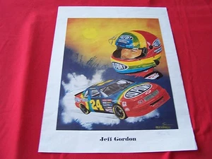 1999 NASCAR RACING-STEVE MIRABELLI-LTD EDITION POSTER, "JEFF GORDON'S NEW #24 " - Picture 1 of 1