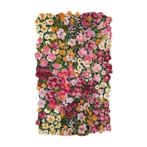 Alfombra acolchada a mano Cassia alfombras acolchadas para sala de estar alfombra de diseño floral - Imagen 1 de 5