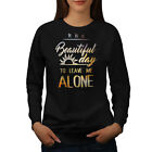 Wellcoda Introvert Leave Me Womens Sweatshirt, Funny Joke Casual Pullover Jumper