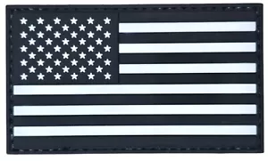BANDIERA PAESE USA AMERICANO SWAT TATTICA BAGLIORE PVC GANCIO TOPPA MORALE - Foto 1 di 3