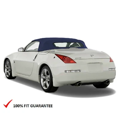 Se adapta a: Nissan 350Z convertible techo blando con ventana de vidrio térmico sarga azul Foto 1 de 4