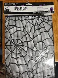 Halloween Black Lace Table Cover Decoration-Spider Web 39”x30” New in pkg. - Picture 1 of 9