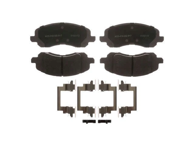Front Brake Pad Set For 2008 Dodge Avenger DQ535TS Silver Ceramic w/ Hardware - Image 1 of 1