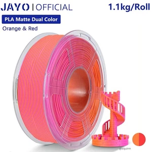 JAYO PLA Matte Dual Color 3D Printer Filament 1.75mm Matte Orange-Red PLA 1.1kg - Picture 1 of 15
