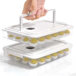 Contenedor de huevos de crelenos 2er Pack Para 48 Huevos Portatil Para Picknick - Bild 1 von 12