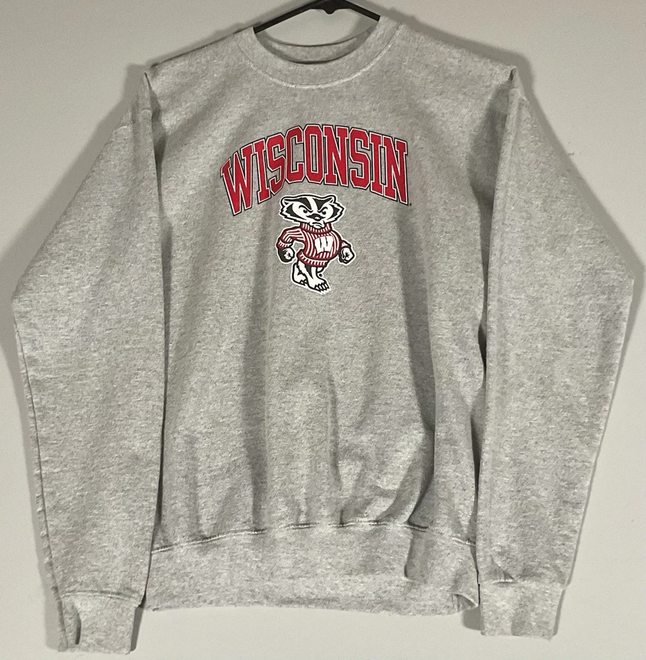 Sudadera Wisconsin Badgers Bucky Mascota Cuello Redondo Juvenil XL Gildan Foto 1 de 4
