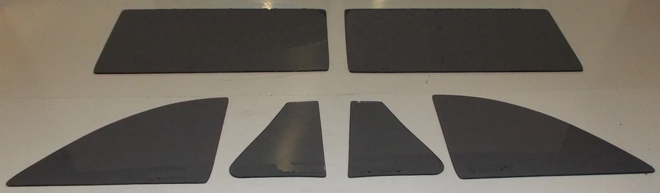 1962 1963 1964 1965 Ford Fairlane 2 portas sedã porta de ventilação de vidro quarto conjunto cinza - Imagem 1 de 1