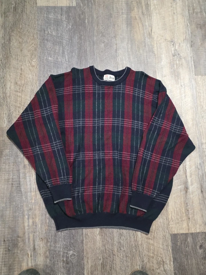Vintage Pringle of Scotland Plaid Sweater Men's Size Large 100% Wool - Image 1 of 4