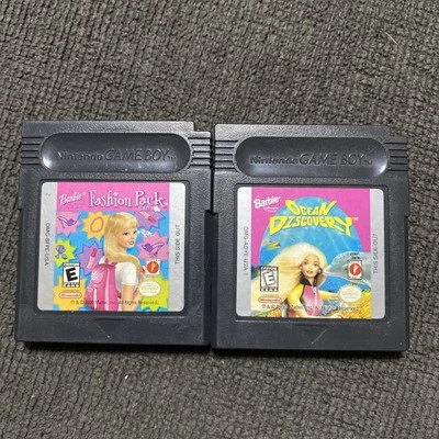 Barbie Ocean Discovery & Barbie Fashion Pack Nintendo Game Boy 1999 Tested - Image 1 of 4