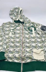 Felpa con cappuccio e zip intera vintage Rocawear uomo 2XL Baggy Y2K Streetwear Urban Hiphop - Foto 1 di 8