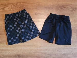 Lot of 2 Athletic & Cotton Shorts Black Gray Boys Size 8 - Picture 1 of 5