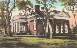 Postal Monticello East Pórtico coloreada a mano Albertype Z414 - Imagen 1 de 2