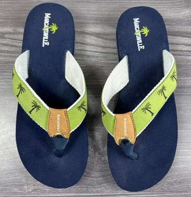 Chanclas informales de playa Margaritaville Breezy Palm Trees para mujer talla 9” Foto 1 de 4