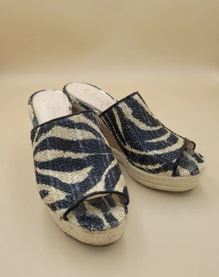 Sandalias Jessica Simpson Cuñas Rafia Tejidas Tostadas y Marrón Para Mujer Talla 6.5 M Foto 1 de 4