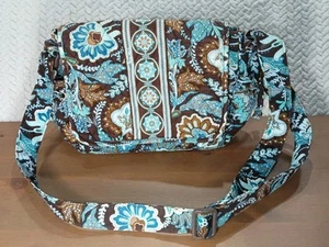 Vera Bradley Java Blue Lindsay Shoulder Bag Crossbody - Picture 1 of 21