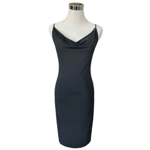 FENDI Black Slip Dress with Cowl Neckline Tag Size 40 / Suit AUS 6-8 AUTHENTIC - Picture 1 of 7
