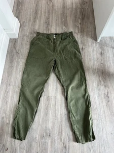 LADIES NEXT KHAKI ELASTICATED WAIST TROUSERS SIZE 14 REGULAR - Picture 1 of 6