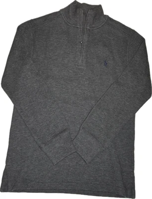 Polo Niños Talla 8 Ralph Lauren Holiday Pullover Gris Oscuro - Media Cremallera NUEVO Pequeño (8) Foto 1 de 4