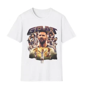 T-Shirt Unisex Lionel Messi Unisex Softstyle T-Shirt, Messi, goat, shirt - Picture 1 of 4