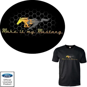 Camiseta FORD Mustang con licencia pony modelo publicidad logotipo Musclecar *0004 bl - Imagen 1 de 3