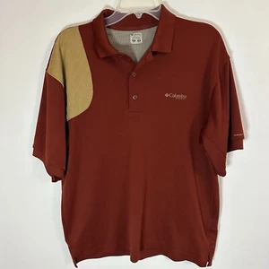 Columbia PHG Men's Vented Polo Shirt Red Padded Shoulder Omni Shade Medium - Picture 1 of 12