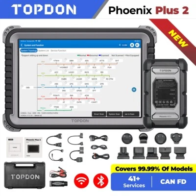 TOPDON Phoenix Plus Bidirectional K-e-y Coding OBD2 Scanner Car Diagnostic Tool - image 1 of 4