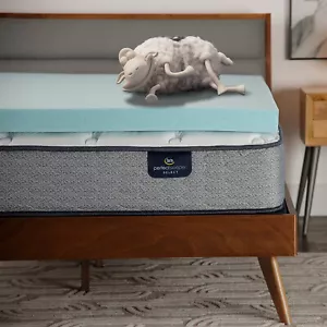 Serta ThermaGel Cooling, Pressure-Relieving Memory Foam Mattress 70"x82"x3" - Picture 1 of 3