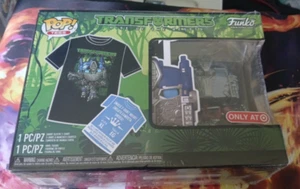 TRANSFORMERS Rise of the Beasts Funko Pop OPTIMUS PRIME Figure & XL T-Shirt NIP - Picture 1 of 2