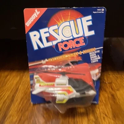 Vtg 1990 Buddy L Rescue Force Helicopter Electronic Sounds & Lights Toy Rare NIP - Image 1 of 4