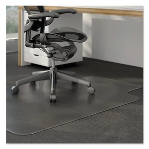 Cleated Chair Mat for Low and Medium Pile Carpet, 36 x 48, Clear - Picture 1 of 4