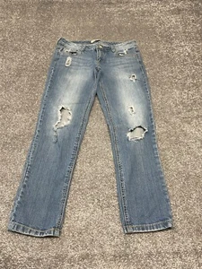 Jolt Distressed Skinny Jeans Light Wash Juniors Size 3 Stretch Stitching - Picture 1 of 9